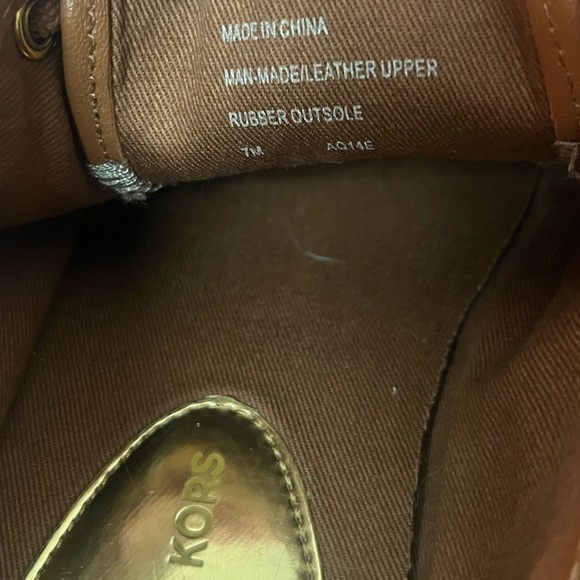 Michael Kors Brown Sneakers with Gold Accents. Size 7 - Picture 6 of 8